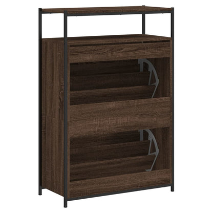 vidaXL Shoe Cabinet Brown Oak 75x34x112 Engineered Wood