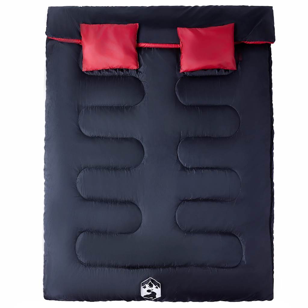 vidaXL Double Sleeping Bag with Pillows for Adults Camping 3-4 Seasons