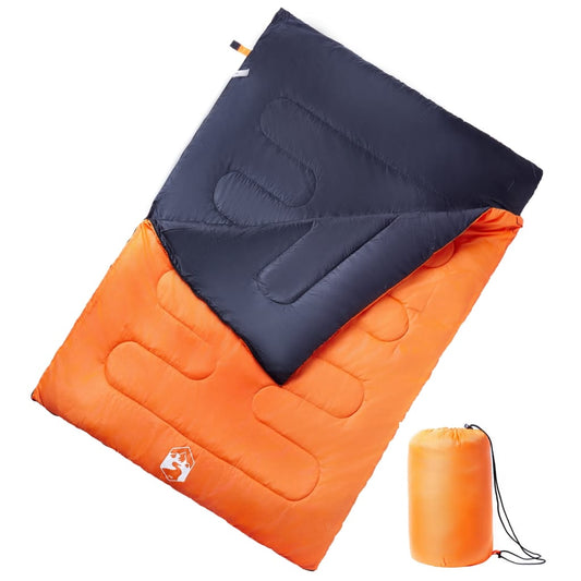 vidaXL Double Sleeping Bag with Pillows for Adults Camping 3-4 Seasons