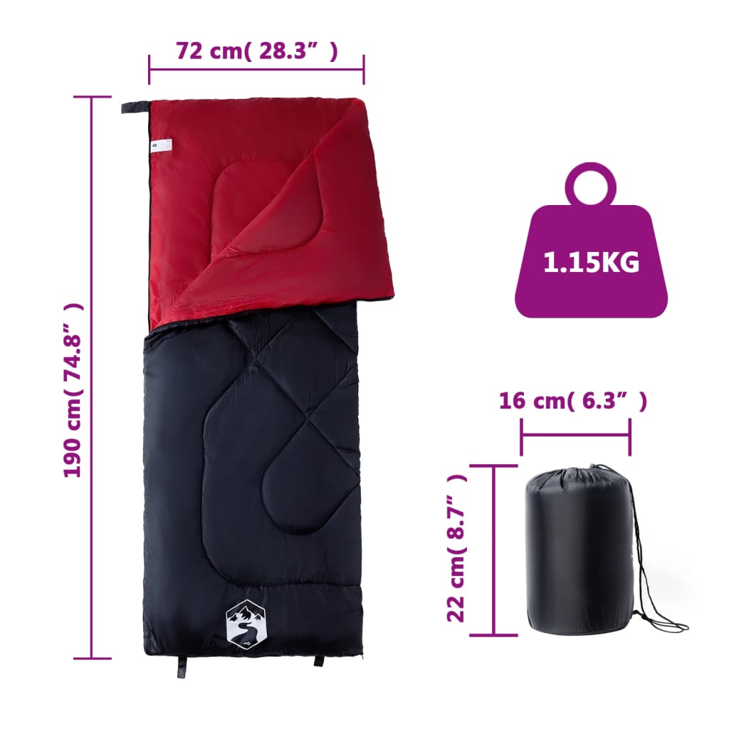 vidaXL Sleeping Bag for Adults Camping 3 Seasons