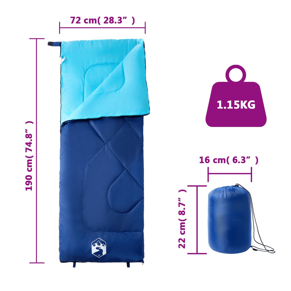 vidaXL Sleeping Bag for Adults Camping 3 Seasons