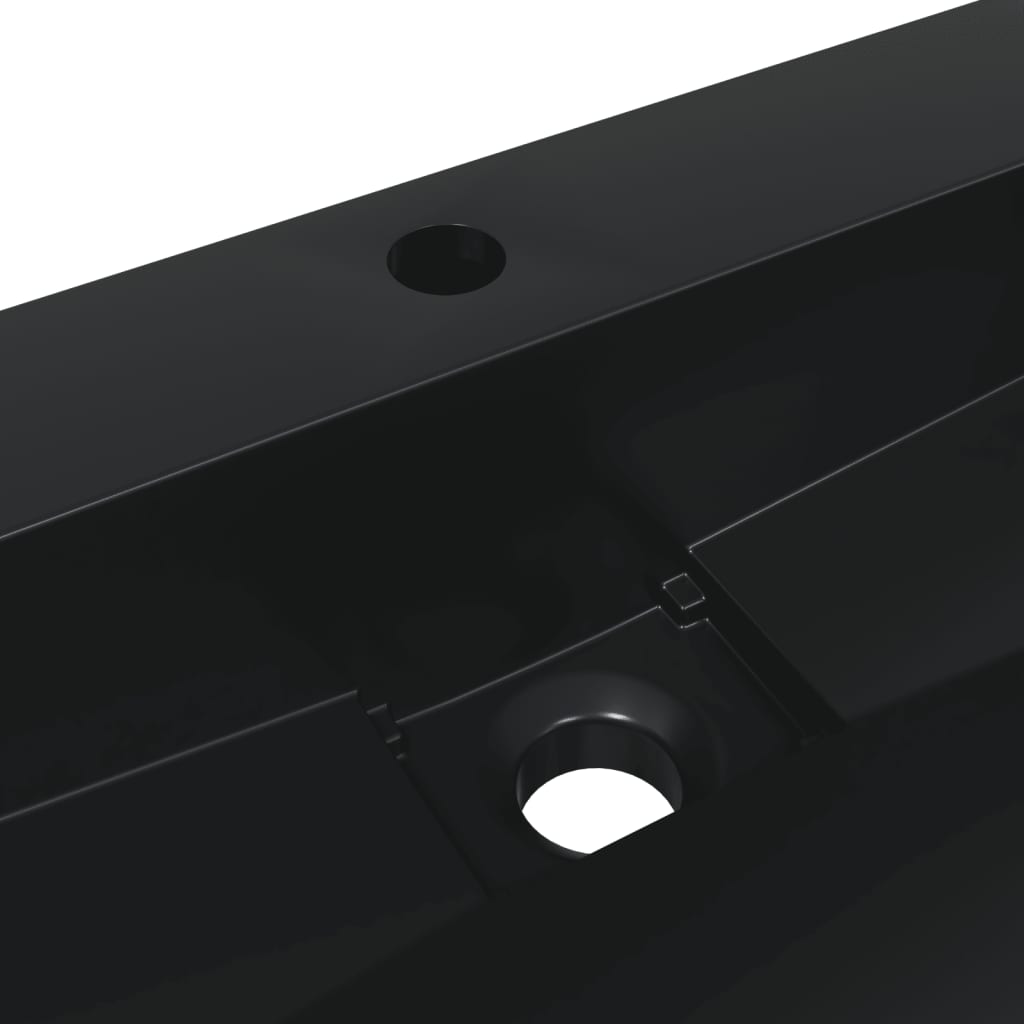 vidaXL Wash Basin 50x38x11 cm Mineral Cast/Marble Cast Matt Black
