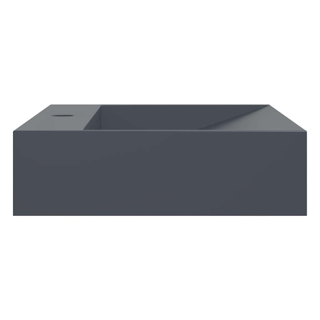 vidaXL Wash Basin 60x38x11 cm Mineral Cast/Marble Cast Anthracite
