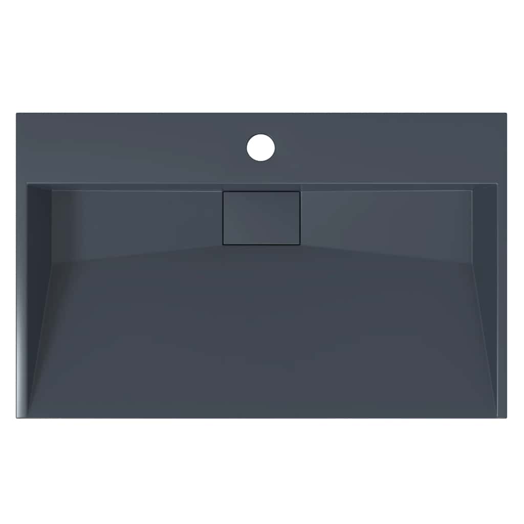 vidaXL Wash Basin 60x38x11 cm Mineral Cast/Marble Cast Anthracite