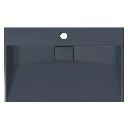 vidaXL Wash Basin 60x38x11 cm Mineral Cast/Marble Cast Anthracite