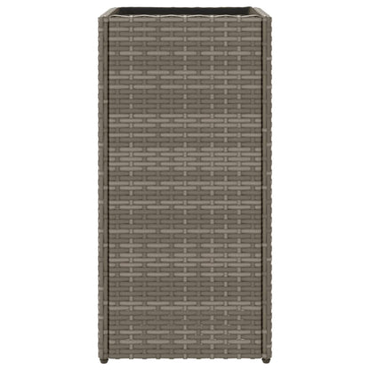 vidaXL Garden Planter Grey 30x30x60 cm Poly Rattan