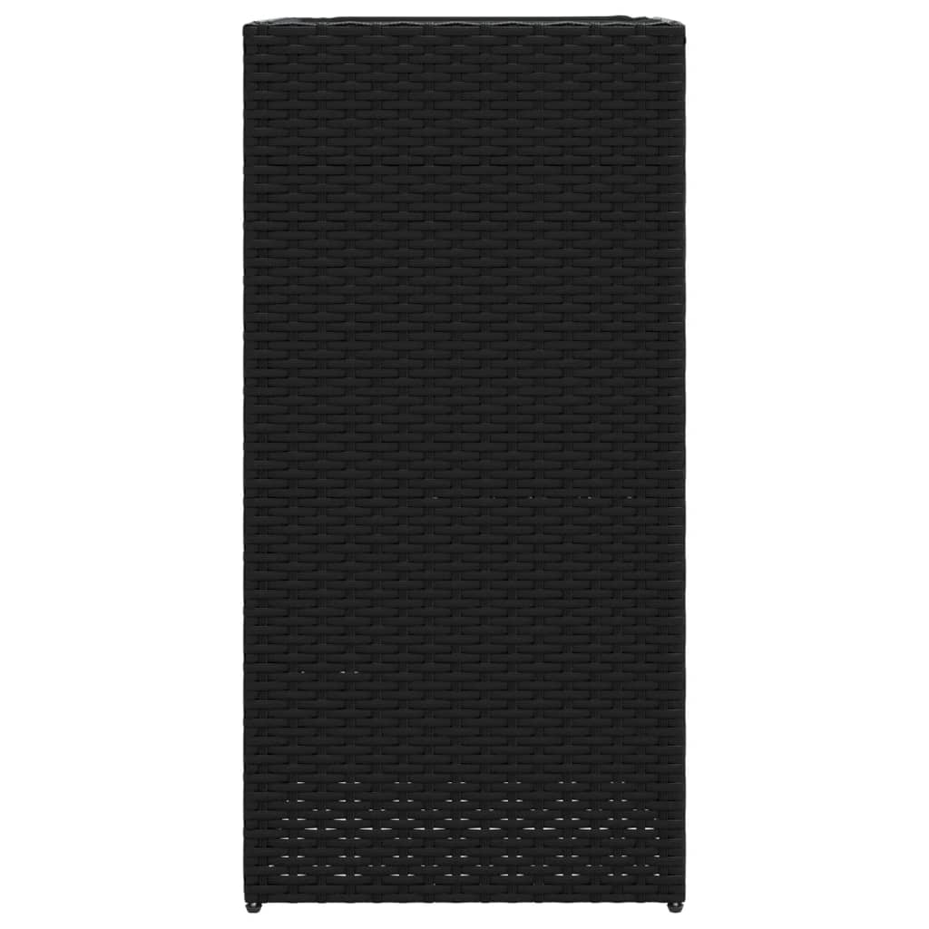 vidaXL Garden Planter Black 40x40x80 cm Poly Rattan