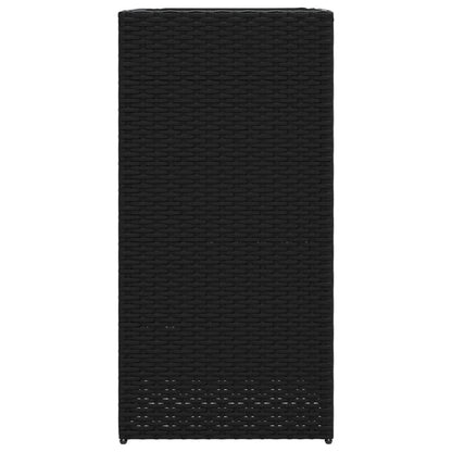 vidaXL Garden Planter Black 40x40x80 cm Poly Rattan