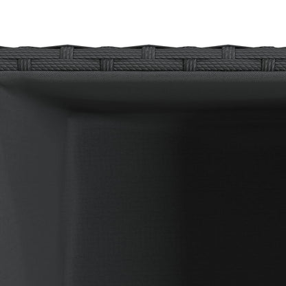 vidaXL Garden Planter Black 40x40x80 cm Poly Rattan
