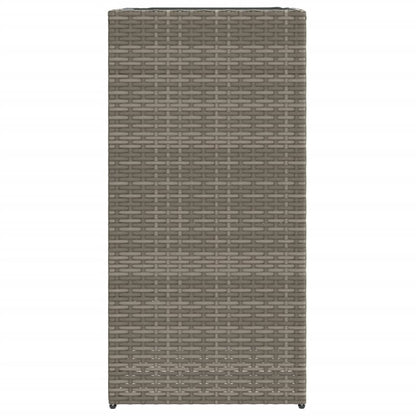 vidaXL Garden Planter Grey 40x40x80 cm Poly Rattan