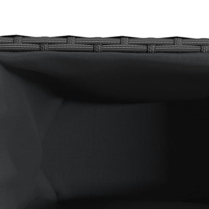 vidaXL Garden Planter with 3 Pots Black 105x30x32 cm Poly Rattan