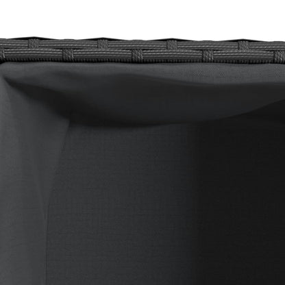 vidaXL Garden Planter with 2 Pots Black 72x30x32 cm Poly Rattan