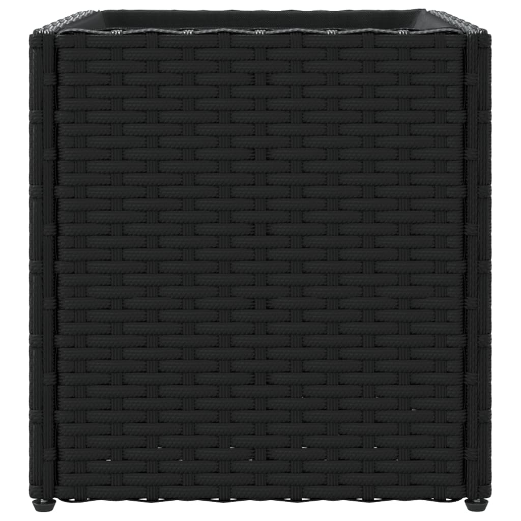 vidaXL Garden Planter Black 36x30x32 cm Poly Rattan