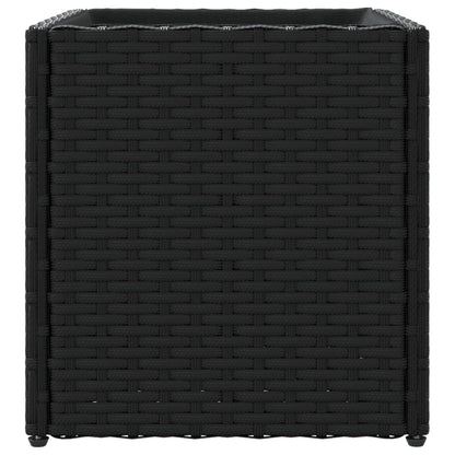 vidaXL Garden Planter Black 36x30x32 cm Poly Rattan