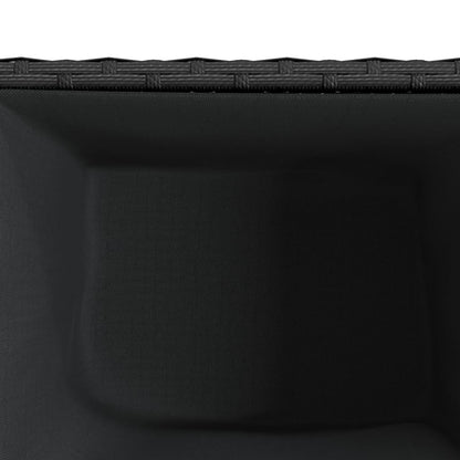 vidaXL Garden Planter Black 36x30x32 cm Poly Rattan