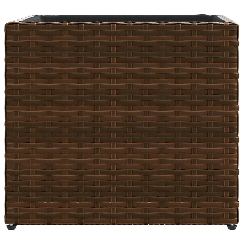 vidaXL Garden Planter Brown 36x30x32 cm Poly Rattan