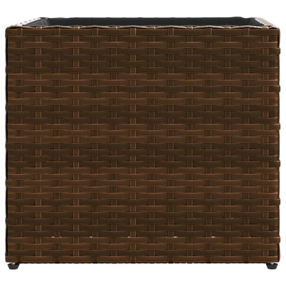 vidaXL Garden Planter Brown 36x30x32 cm Poly Rattan