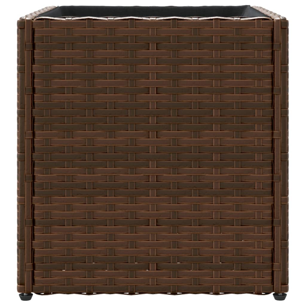 vidaXL Garden Planter Brown 36x30x32 cm Poly Rattan