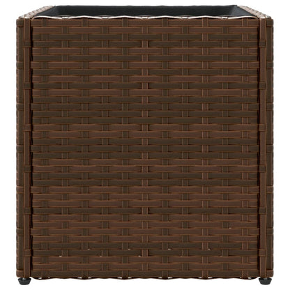 vidaXL Garden Planter Brown 36x30x32 cm Poly Rattan