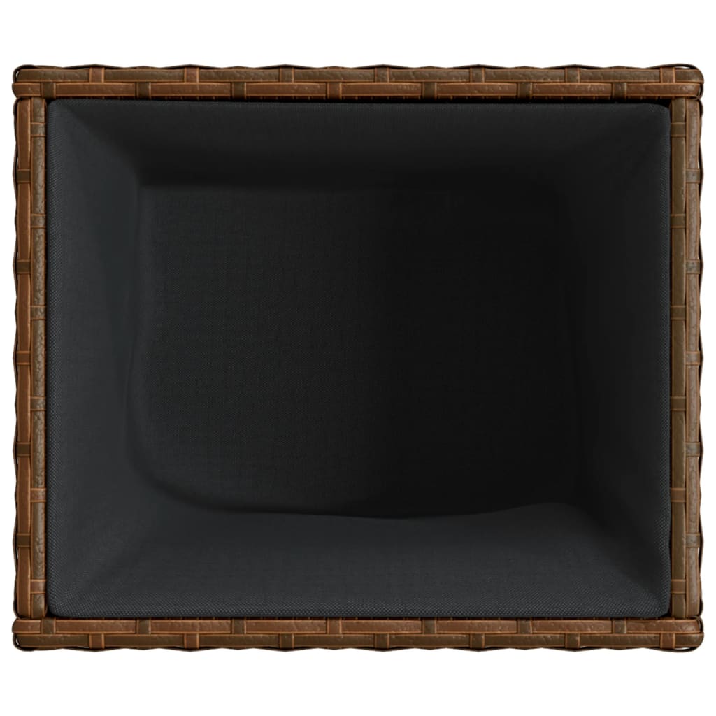 vidaXL Garden Planter Brown 36x30x32 cm Poly Rattan