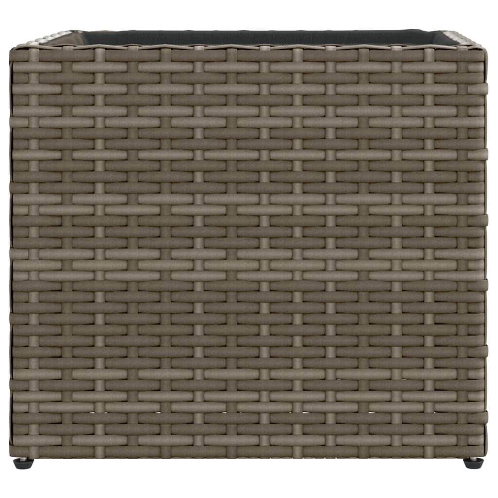 vidaXL Garden Planter Grey 36x30x32 cm Poly Rattan