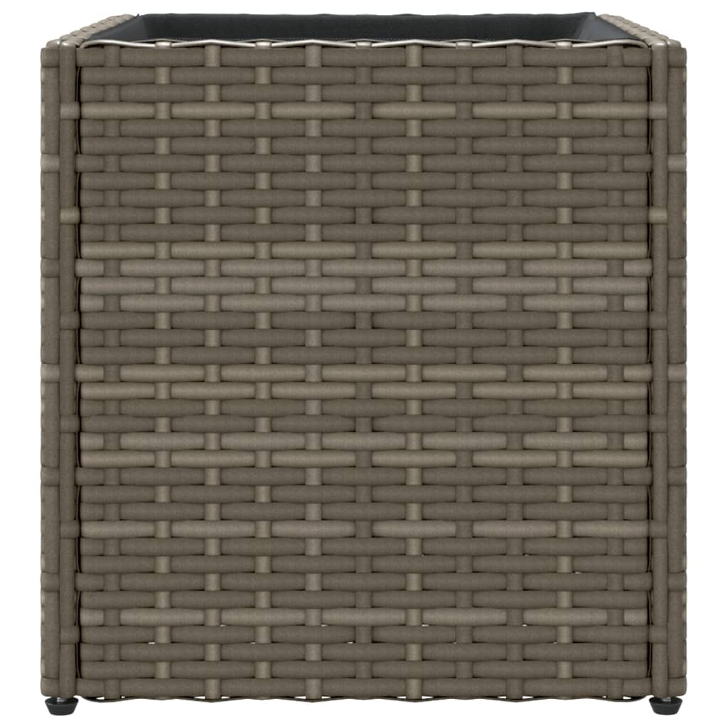 vidaXL Garden Planter Grey 36x30x32 cm Poly Rattan