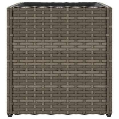 vidaXL Garden Planter Grey 36x30x32 cm Poly Rattan