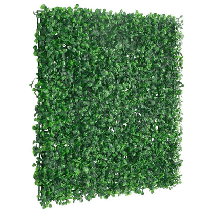 vidaXL Artificial Shrub Leaf Fence 24 pcs Green 50x50 cm
