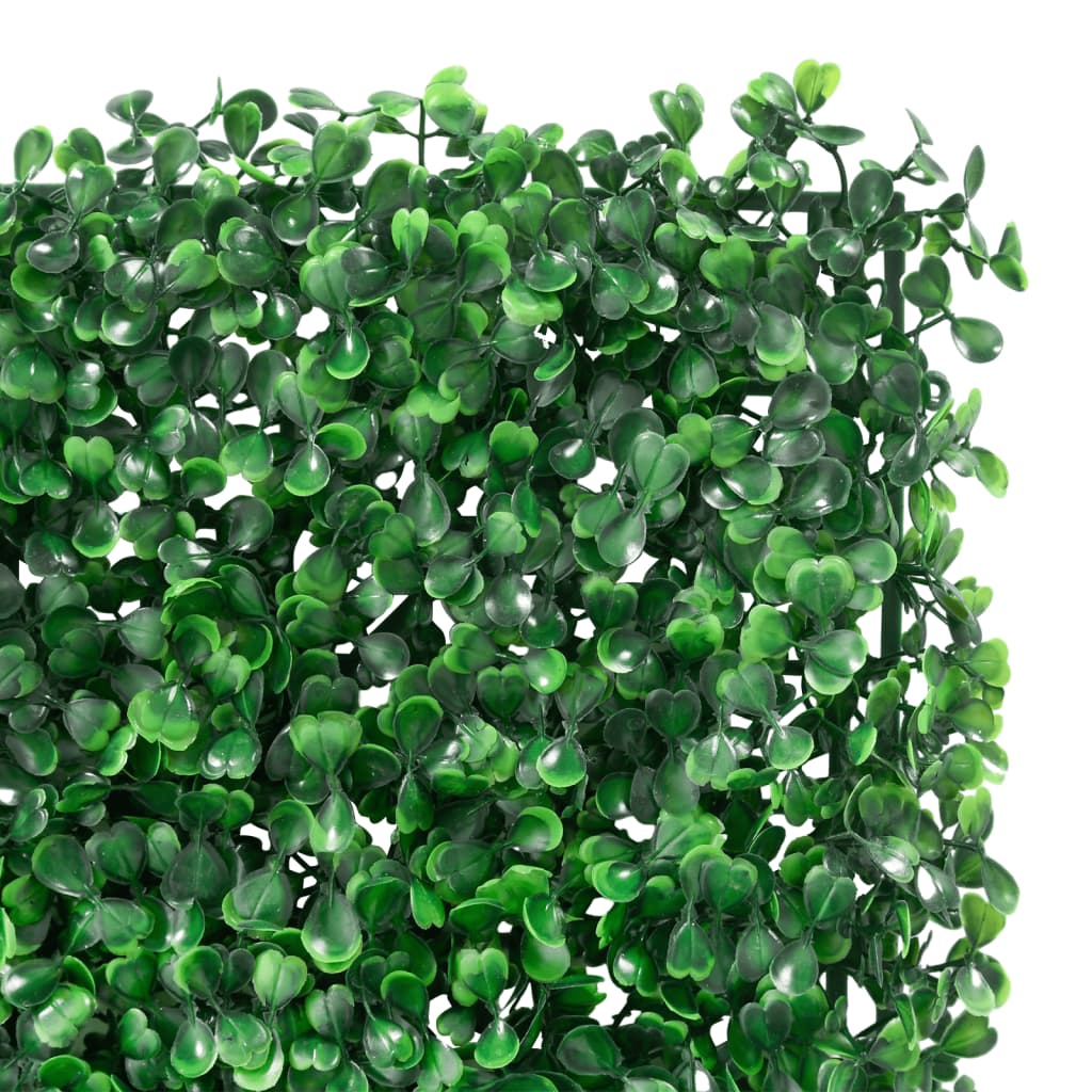 vidaXL Artificial Shrub Leaf Fence 24 pcs Green 50x50 cm
