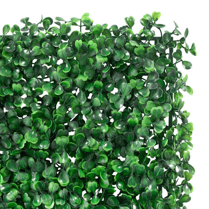 vidaXL Artificial Shrub Leaf Fence 24 pcs Green 50x50 cm
