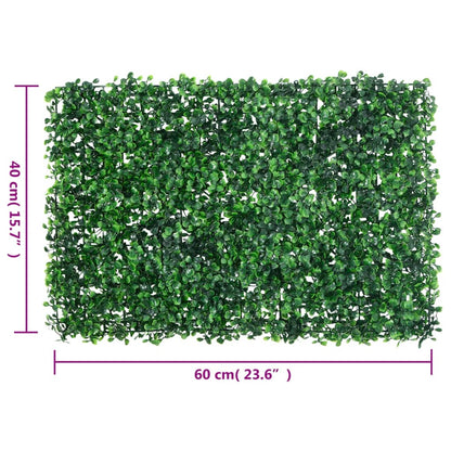  vidaXL Artificial Shrub Leaf Fence 24 pcs Green 40x60 cm