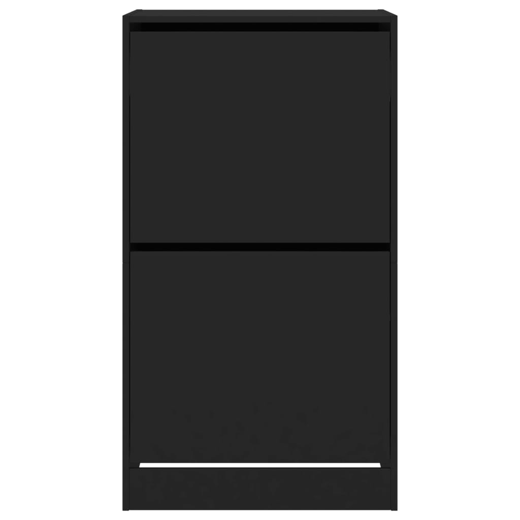 vidaXL Shoe Cabinet | Black | Engineered wood | 60x42x108 cm | Shoe Cabinet
