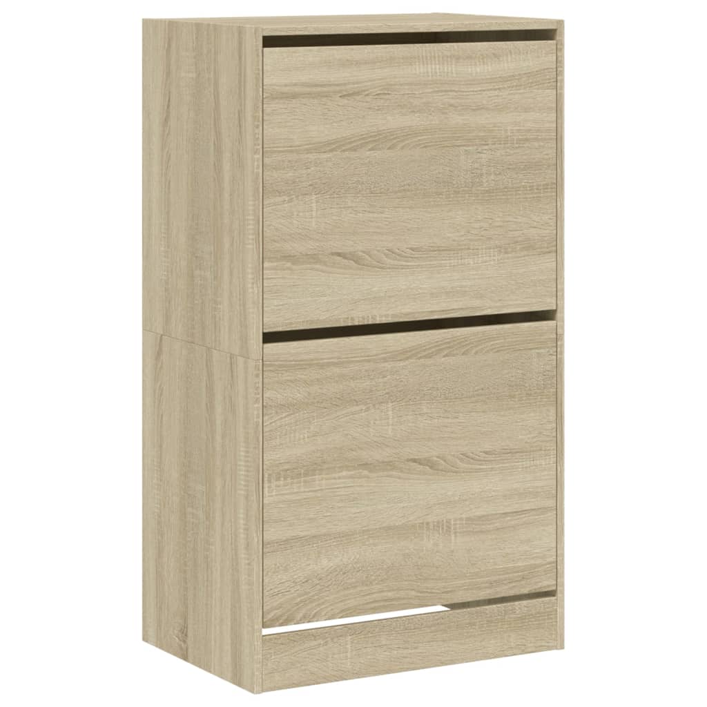 vidaXL Shoe Cabinet with 2 Flip-Drawers Sonoma Oak 60x42x108 cm