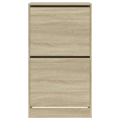vidaXL Shoe Cabinet with 2 Flip-Drawers Sonoma Oak 60x42x108 cm