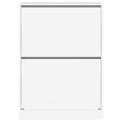 vidaXL Shoe Cabinet with 2 Flip-Drawers White 80x42x108 cm