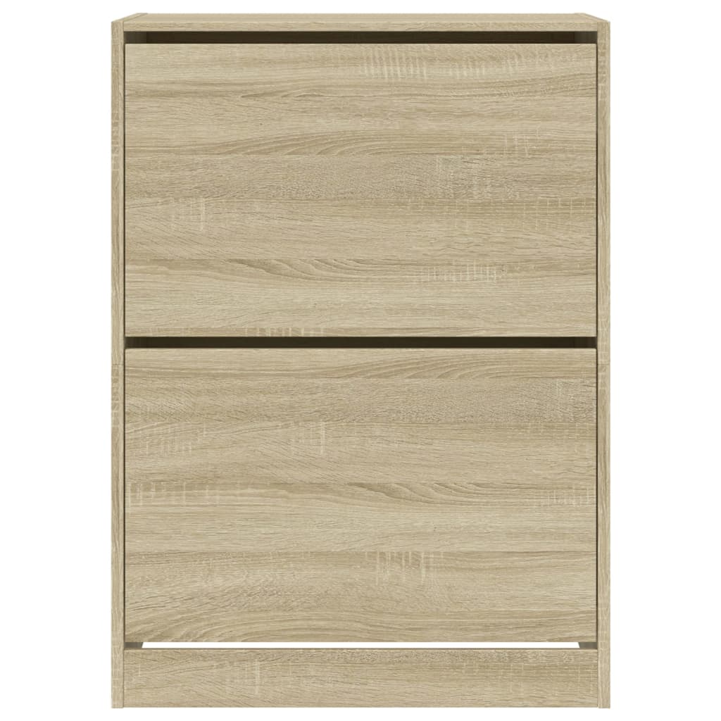 vidaXL Shoe Cabinet with 2 Flip-Drawers Sonoma Oak 80x42x108 cm