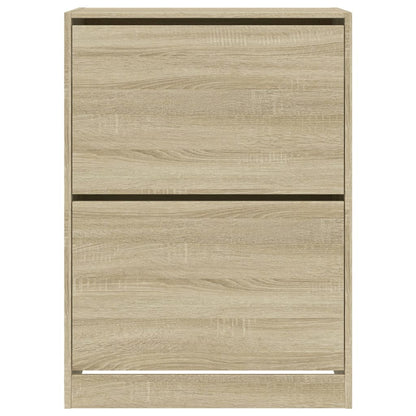 vidaXL Shoe Cabinet with 2 Flip-Drawers Sonoma Oak 80x42x108 cm
