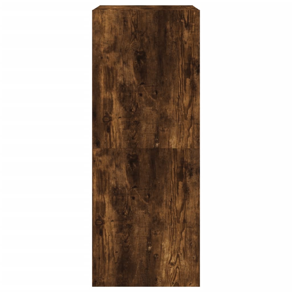 vidaXL Shoe Cabinet with 2 Flip-Drawers Smoked Oak 80x42x108 cm