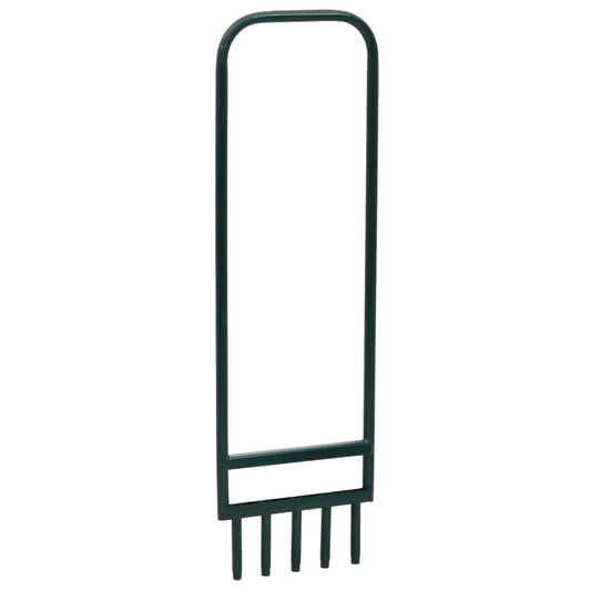 vidaXL Lawn Aerator with 5 Hollow Tines Green Powder-coated Steel