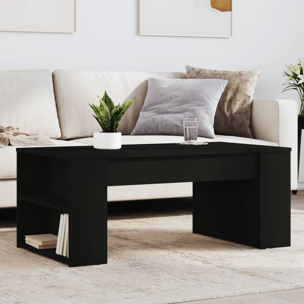 vidaXL Coffee Table | Black | Engineered wood | Small coffee table