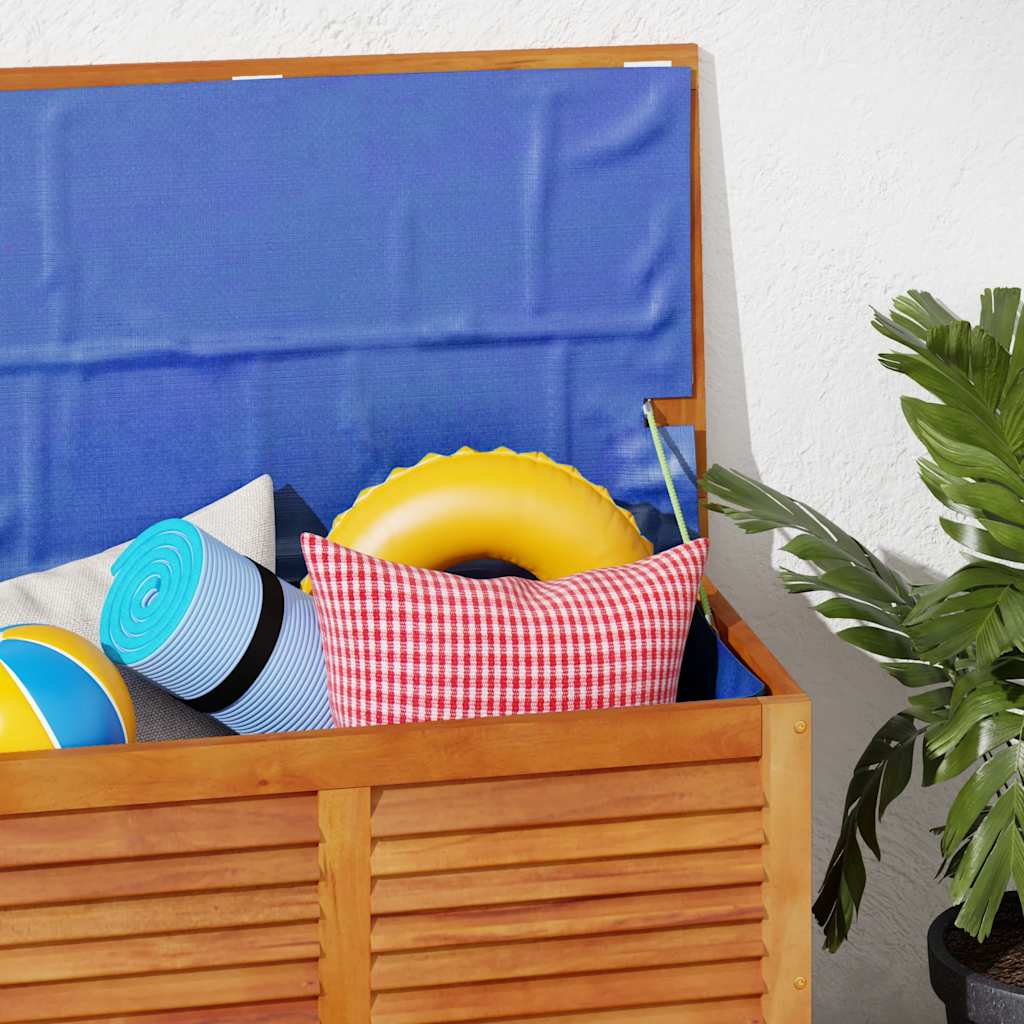vidaXL Garden Storage Box with Louver 90x50x56 cm Solid Wood Acacia