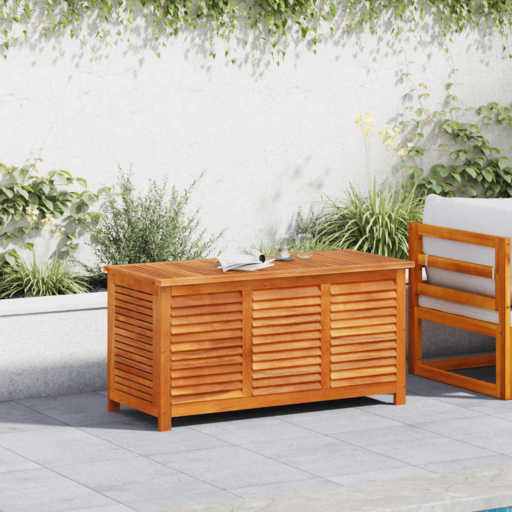 vidaXL Garden Storage Box with Louver 113x50x56 cm Solid Wood Acacia