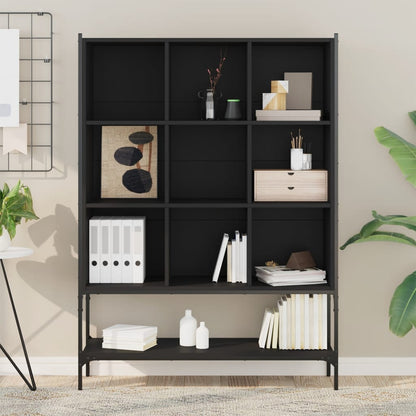 vidaXL Bookcase | Black | Engineered wood, steel | Medium | Bookcase