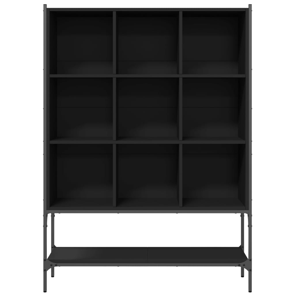 vidaXL Bookcase | Black | Engineered wood, steel | Medium | Bookcase