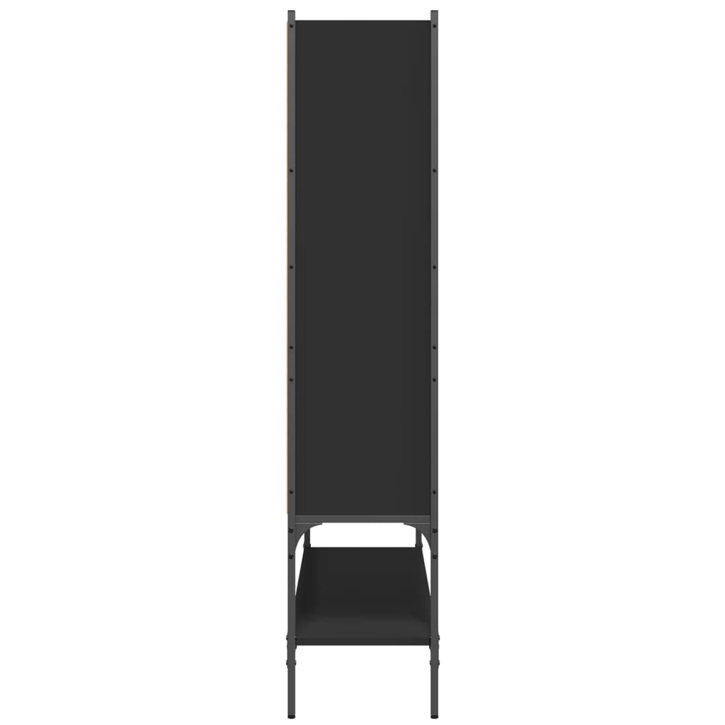 vidaXL Bookcase | Black | Engineered wood, steel | Medium | Bookcase