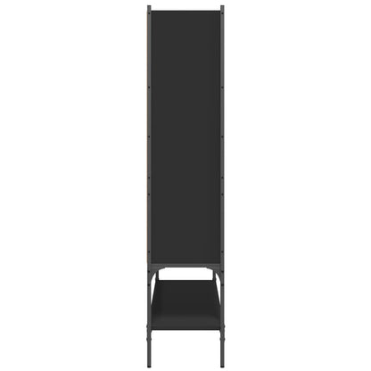 vidaXL Bookcase | Black | Engineered wood, steel | Medium | Bookcase