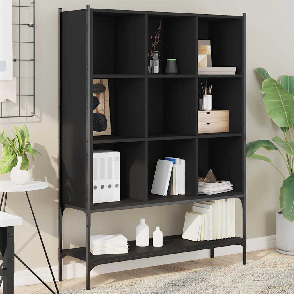 vidaXL Bookcase Black 102x30x141,5 cm Engineered Wood