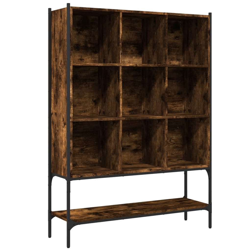 vidaXL Bookcase Smoked Oak 102x30x141,5 cm Engineered Wood
