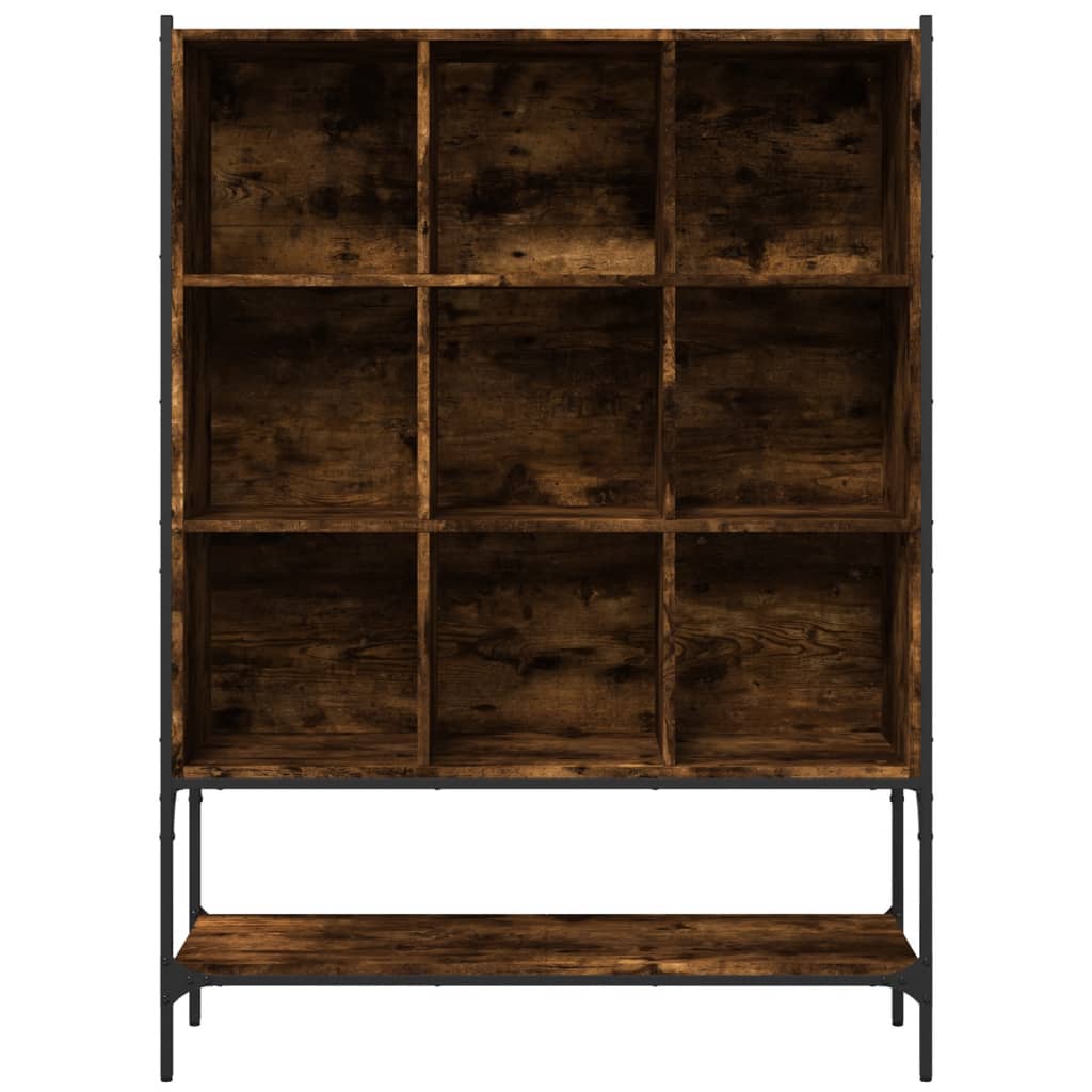 vidaXL Bookcase Smoked Oak 102x30x141,5 cm Engineered Wood
