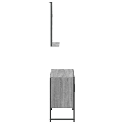 vidaXL 2 Piece Bathroom Cabinet Set Grey Sonoma Engineered Wood